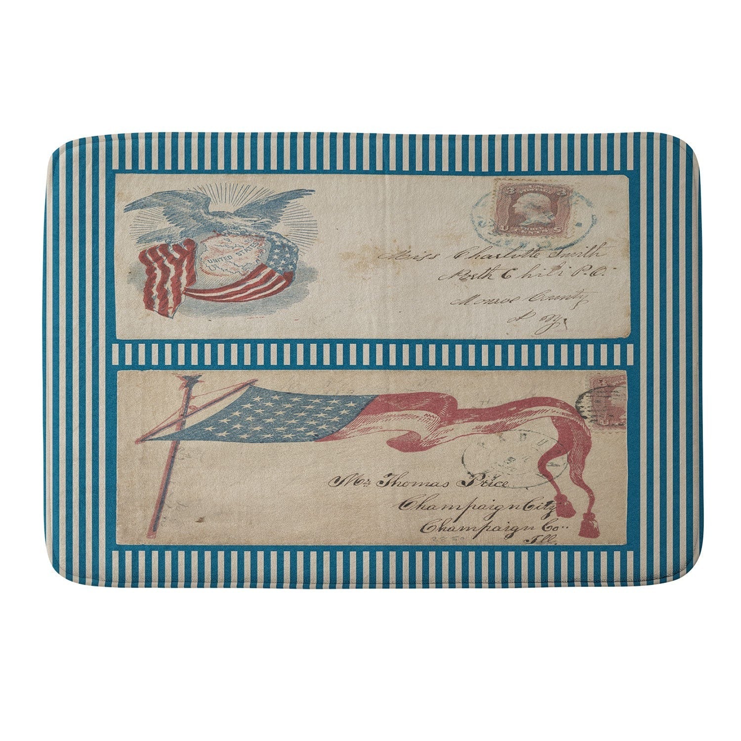 DENY Designs Civil War Envelopes Memory Foam Bath Mat