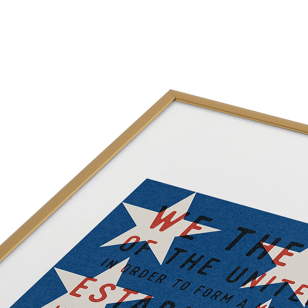 DENY Designs Starred Preamble Metal Framed Art Print