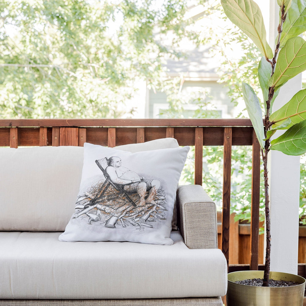 Coco de Paris Why was I born Outdoor Throw Pillow