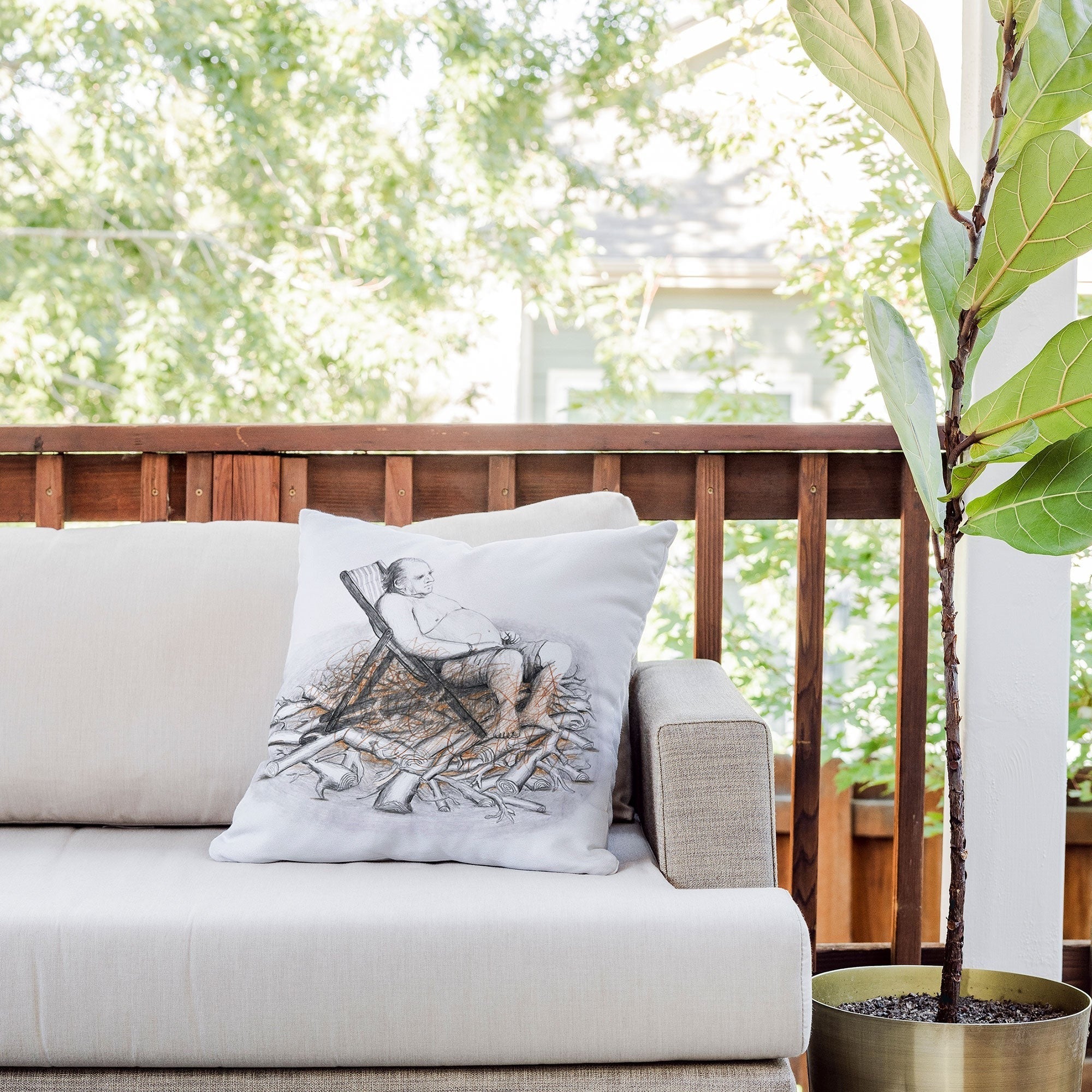 Coco de Paris Why was I born Outdoor Throw Pillow
