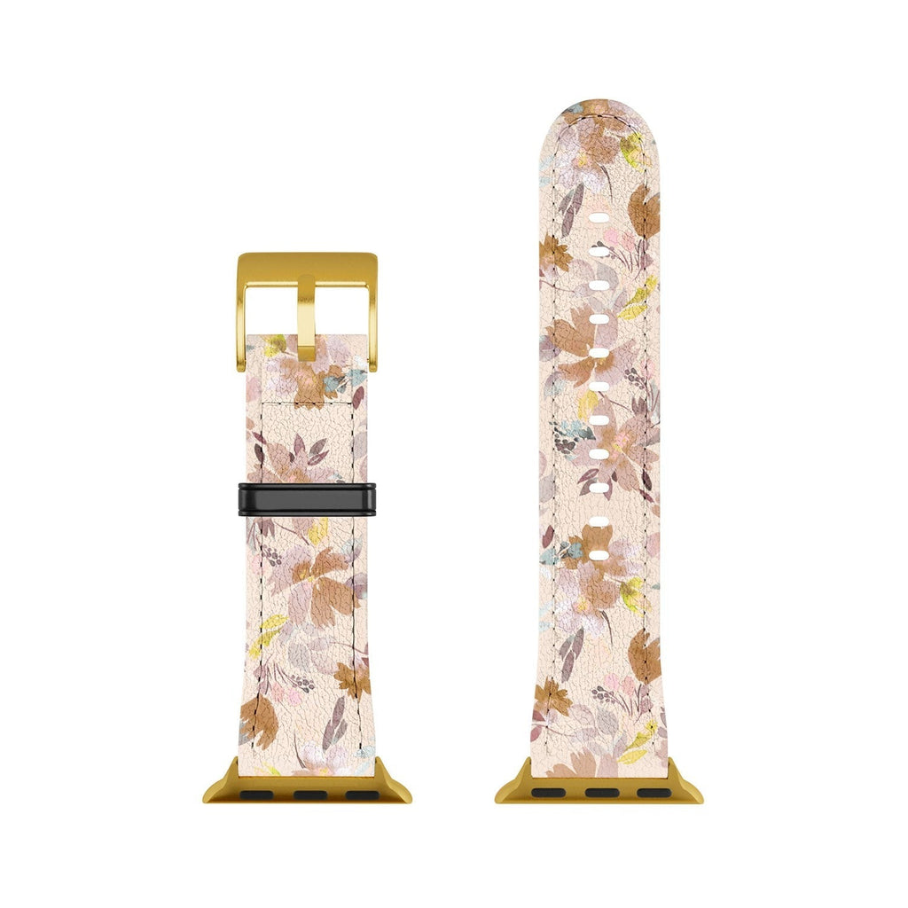 Ninola Design Botanic Retreat Floral Oleander Whimsical Soft Pink Apple Watch Band