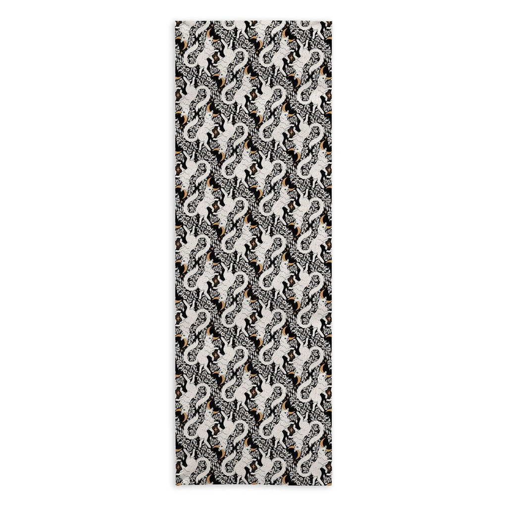 Avenie Celestial Cats Gold Yoga Towel