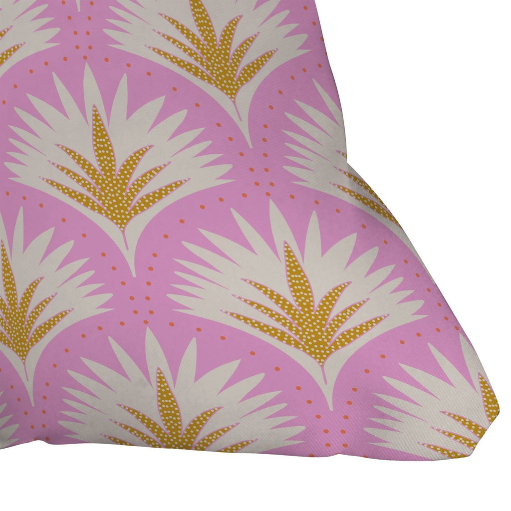 Jennifer Labre Pink Palmetto Outdoor Throw Pillow