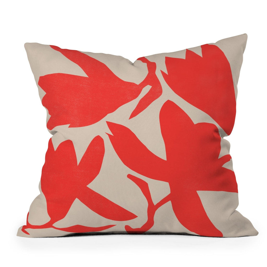 Garima Dhawan magnolia 12 Outdoor Throw Pillow