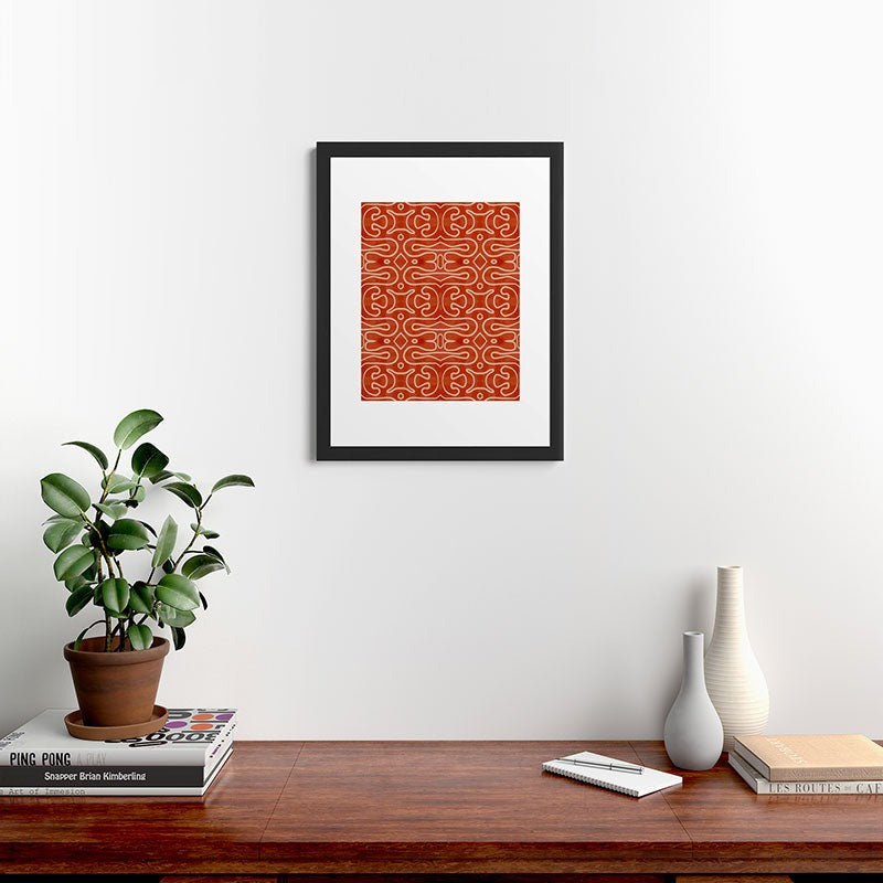Mirimo Venexiana Burnt Orange Framed Art Print