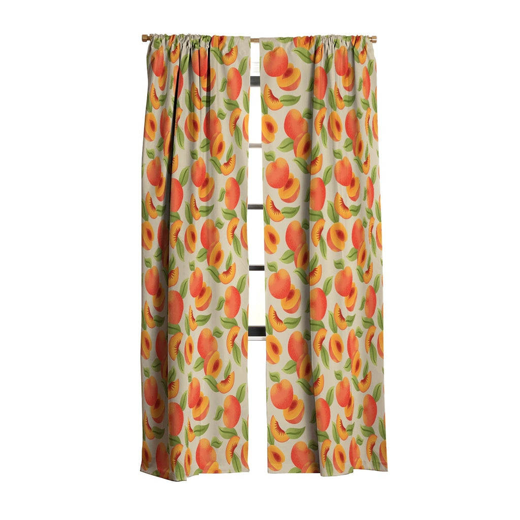 Jessica Molina Peach Pattern Blackout Window Curtain