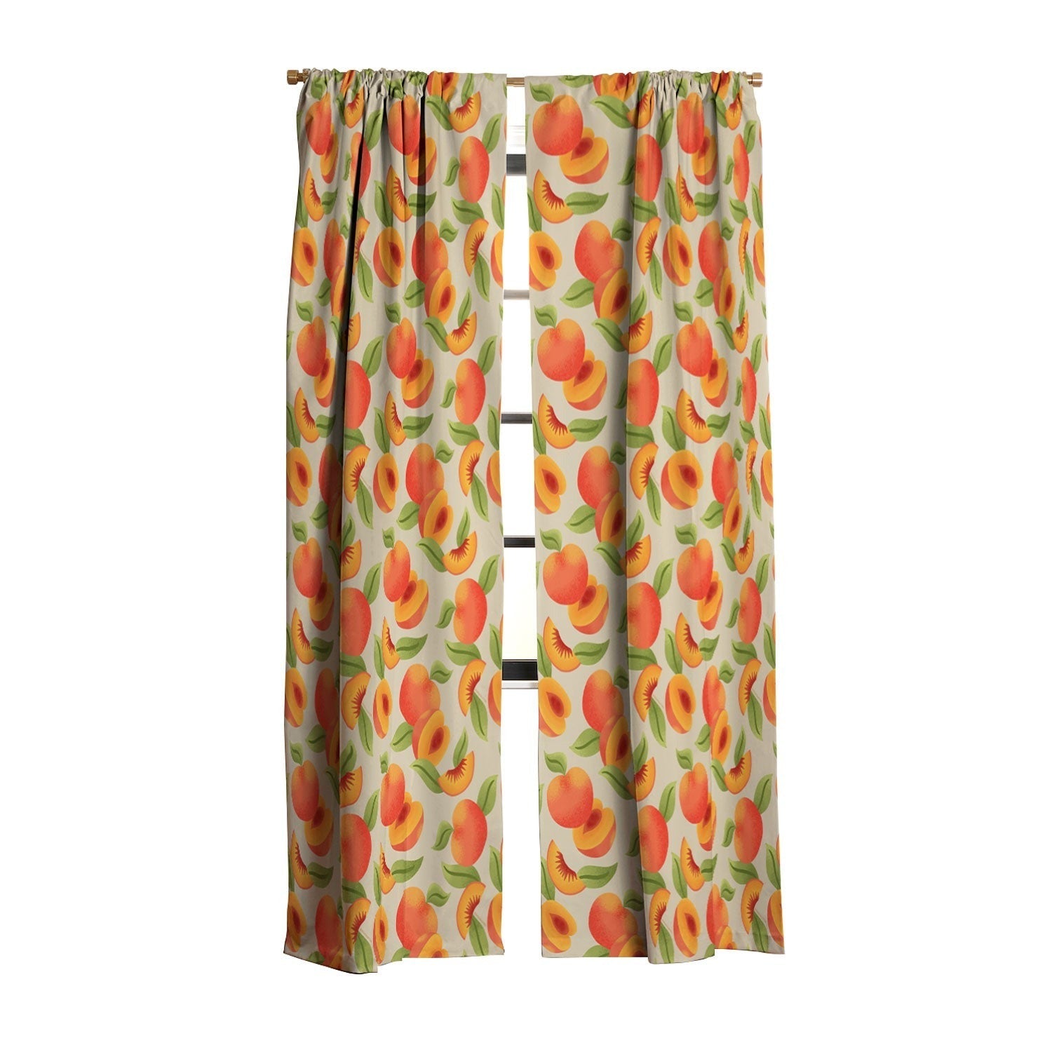 Jessica Molina Peach Pattern Blackout Window Curtain