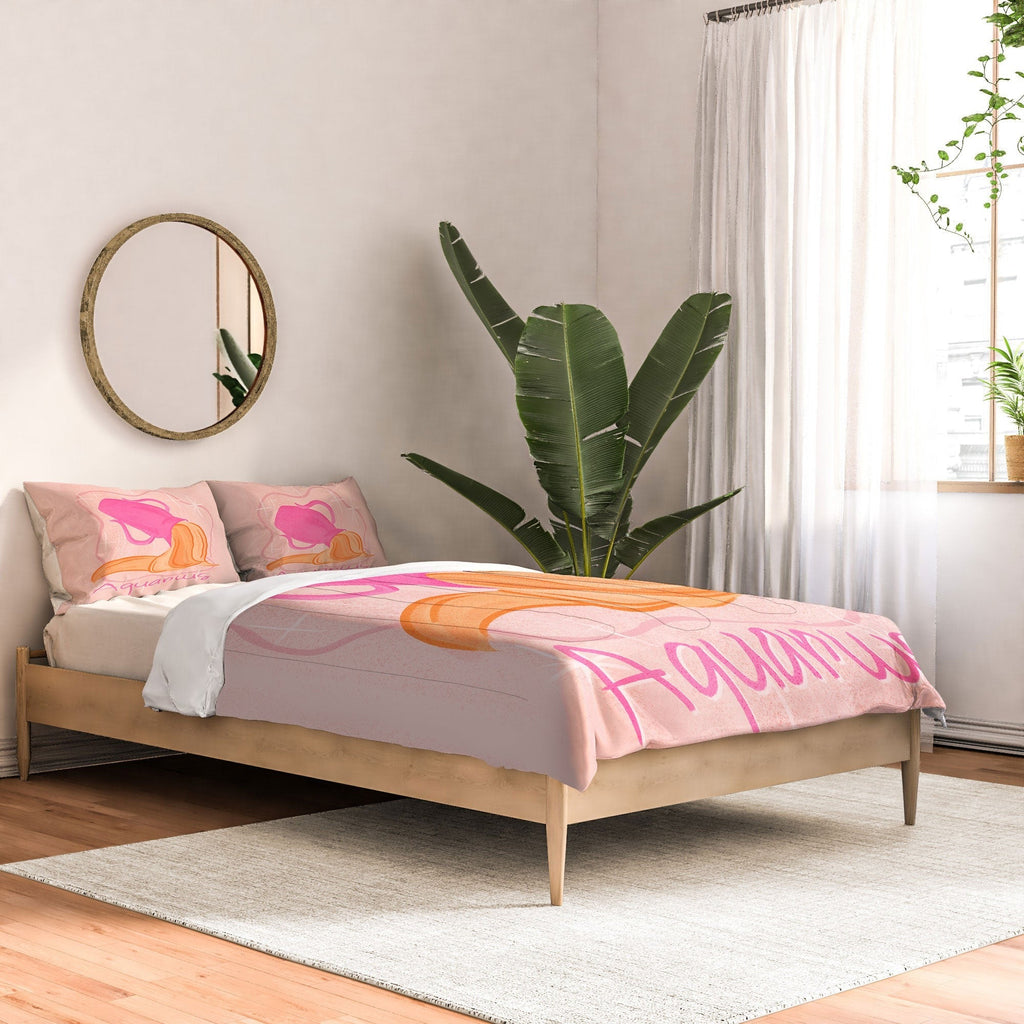 Little Om Zodiac Sign Aquarius Comforter