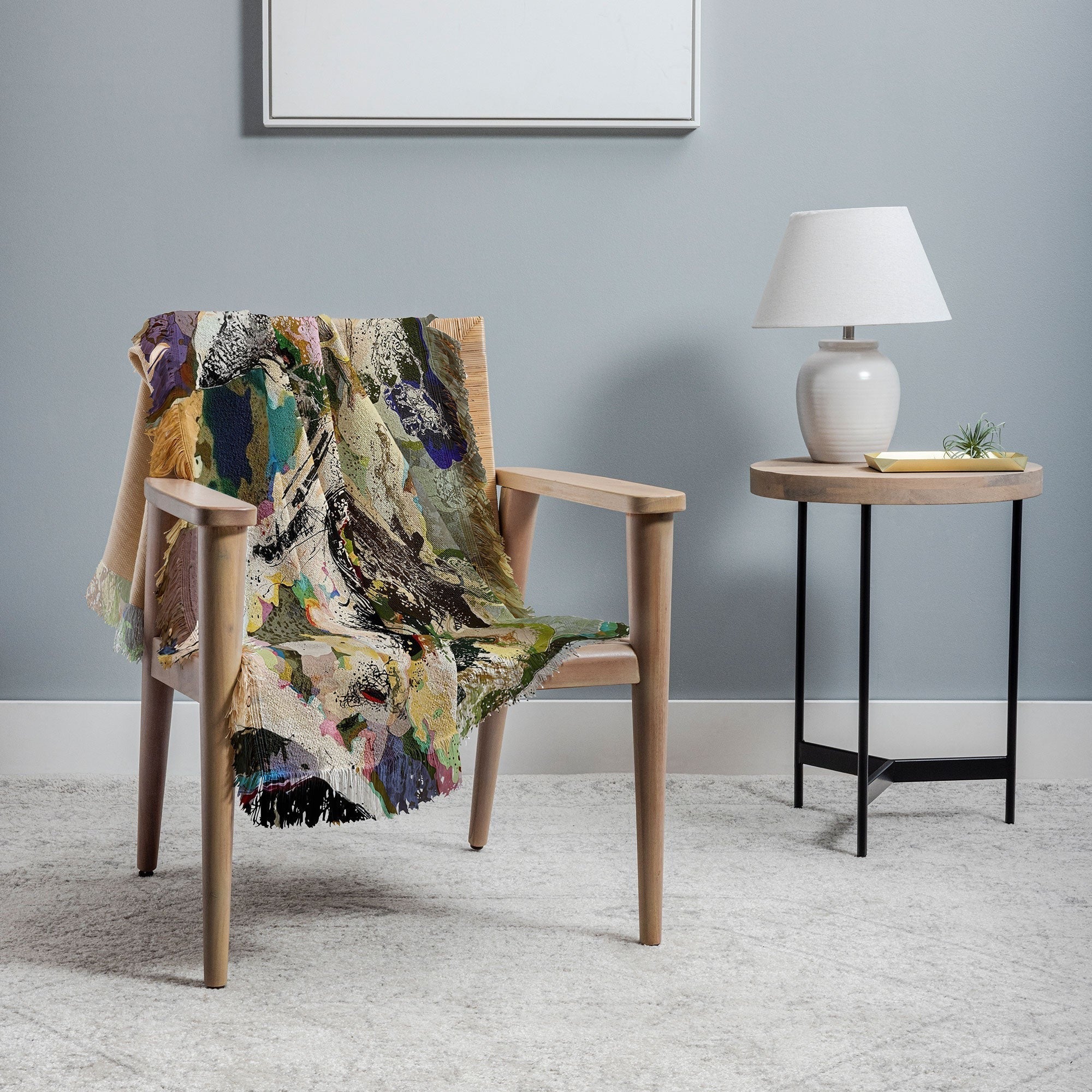 83 Oranges Echoes Beneath the Surface Throw Blanket