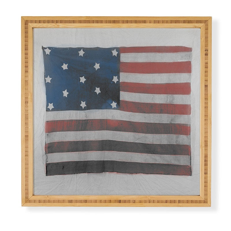 DENY Designs Flag Attributed to Elizabeth Schuyler Hamilton Framed Wall Art