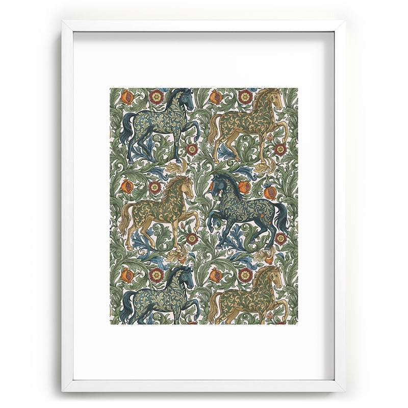 Marta Barragan Camarasa Renaissance Horse Garden Recessed Framing Rectangle