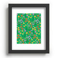 Pimlada Phuapradit Ditsy Spring Floral Green Recessed Framing Rectangle
