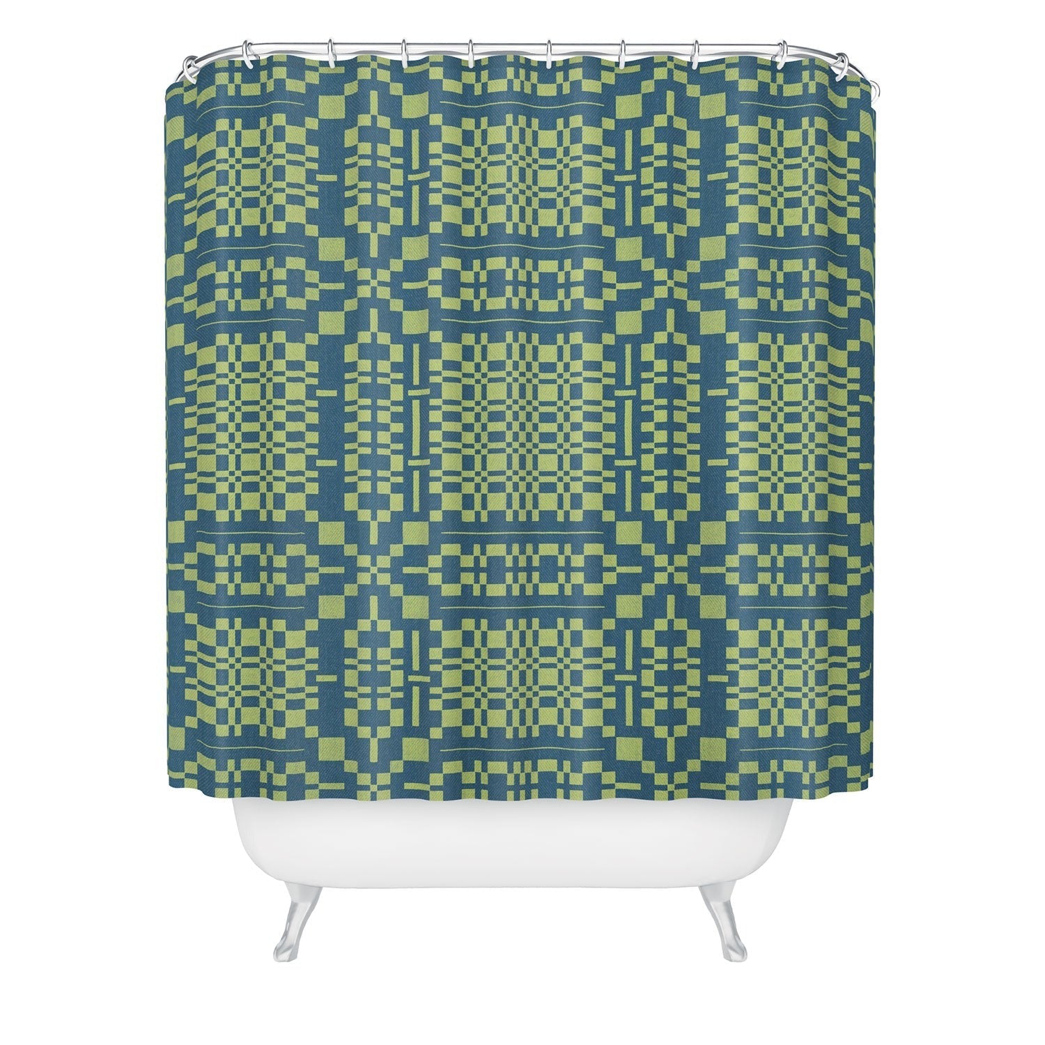 Marta Barragan Camarasa Nostalgic Grid Design Shower Curtain