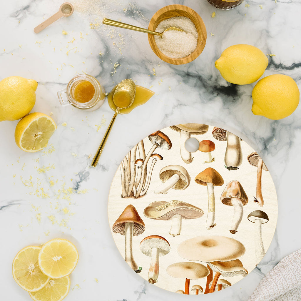 Gal Design Mushrooms Collection Cutting Board Round