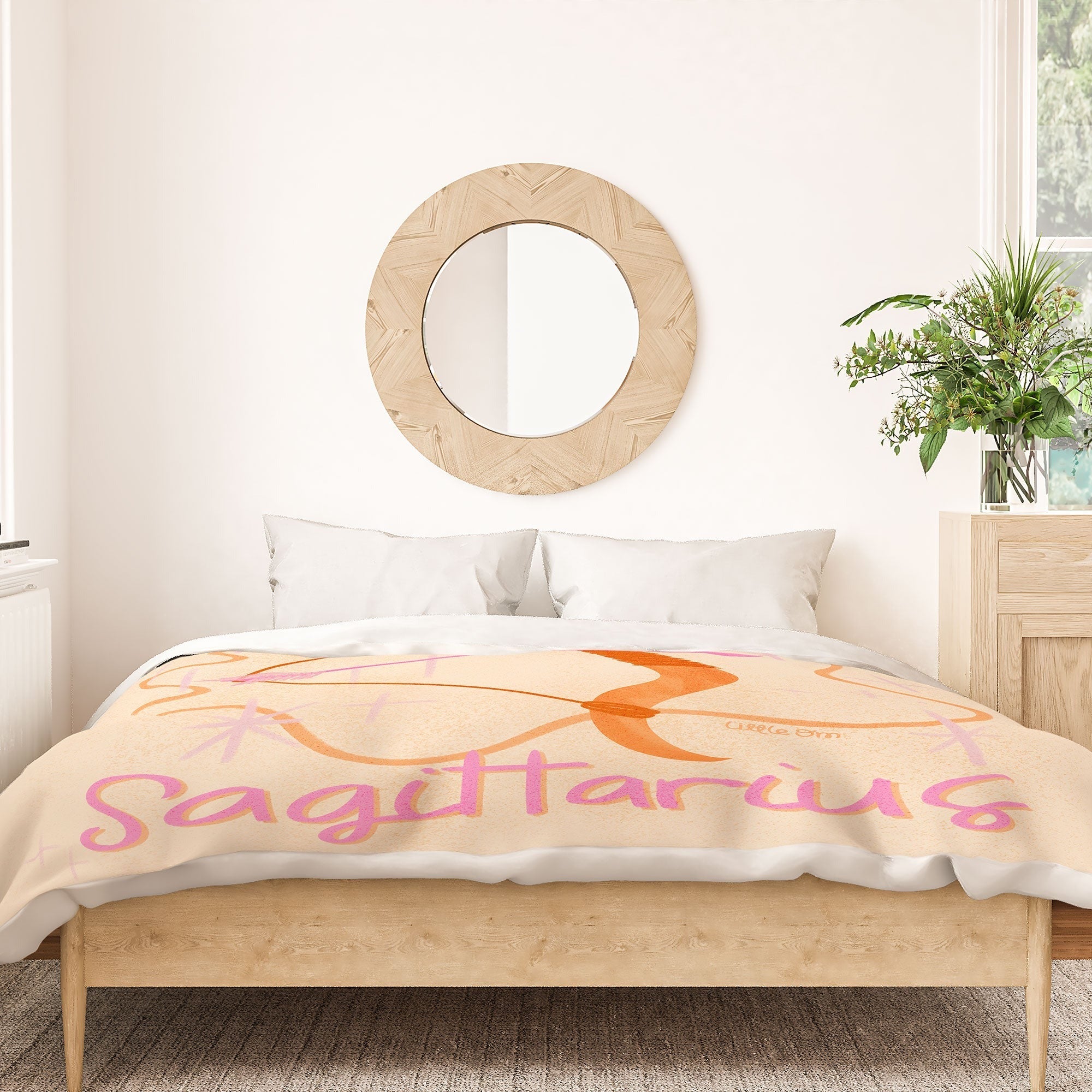 Little Om Zodiac Sign Sagittarius Duvet Cover