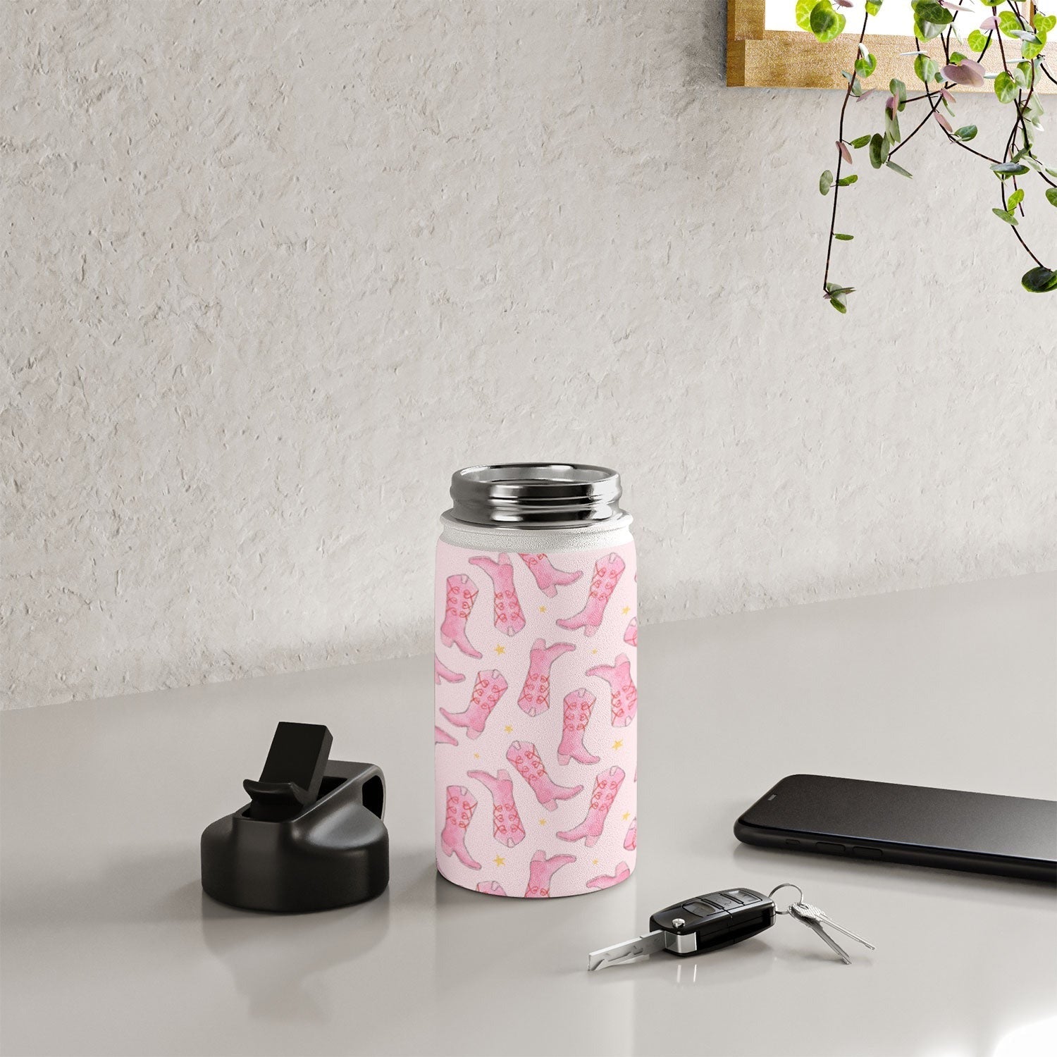 Love_Ryming Stars and Boots Water Bottle
