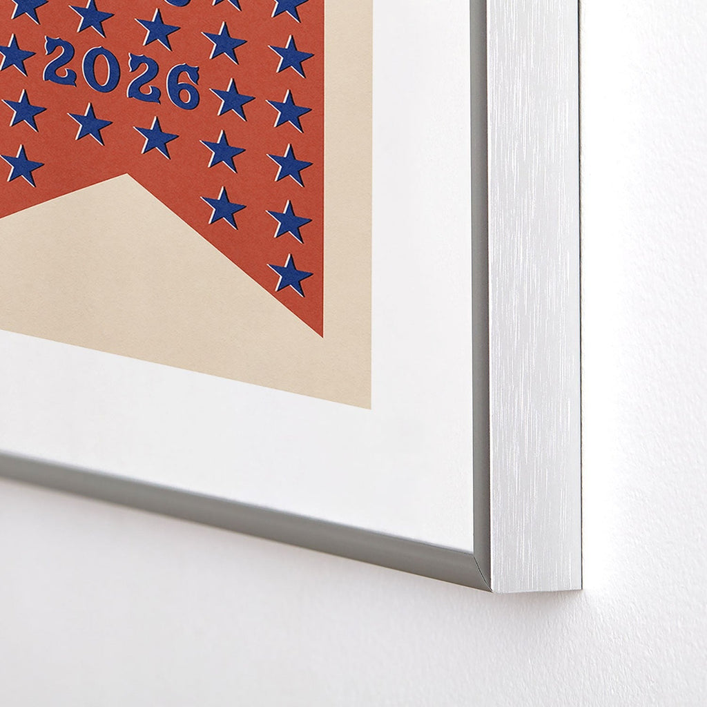 DENY Designs Star Banner Metal Framed Art Print