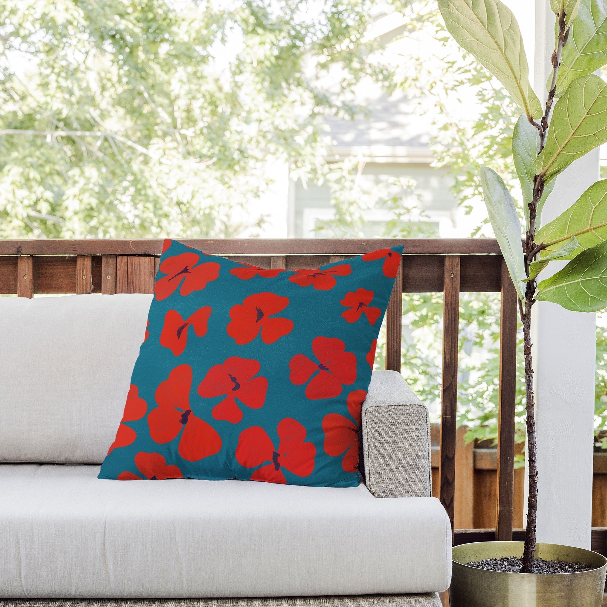 Garima Dhawan oxalis 1 Outdoor Throw Pillow