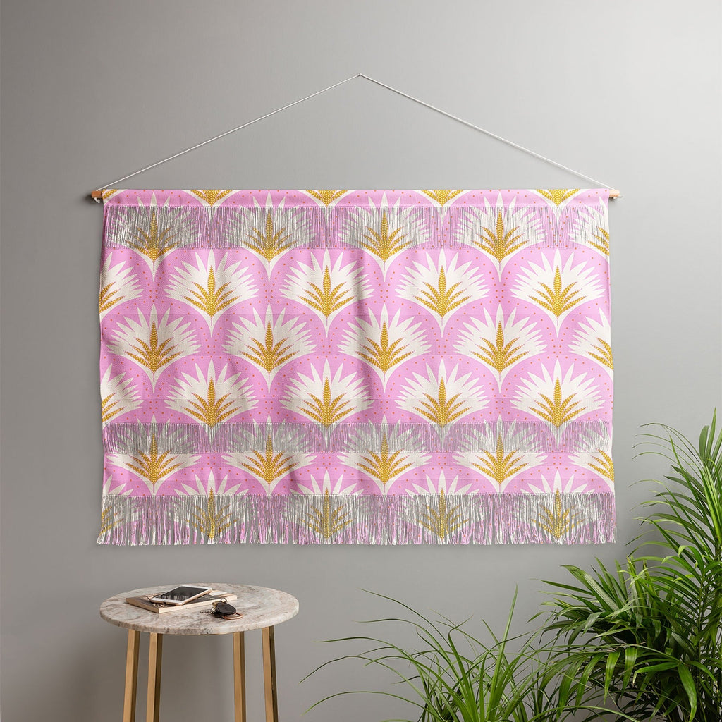 Jennifer Labre Pink Palmetto Wall Hanging Landscape