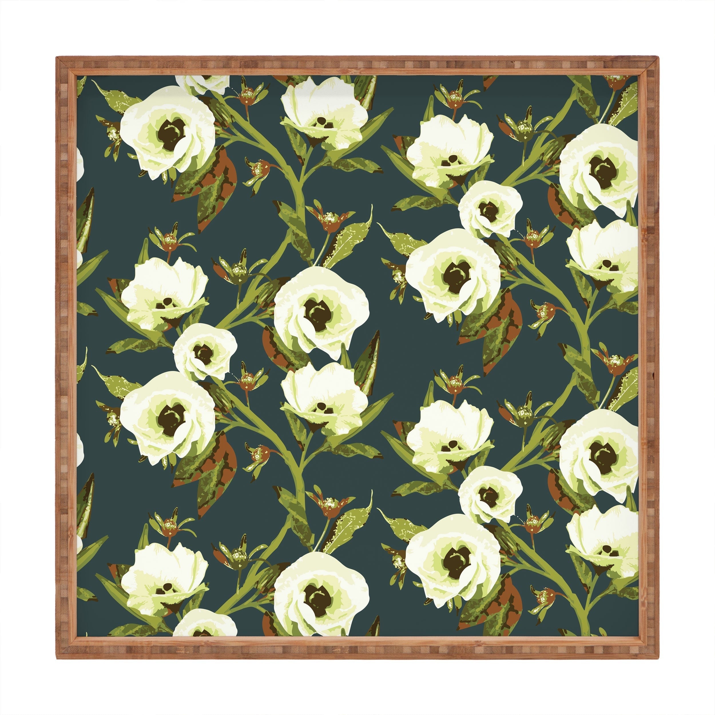 ThirtyOne Illustrations Circa in Olive Square Tray