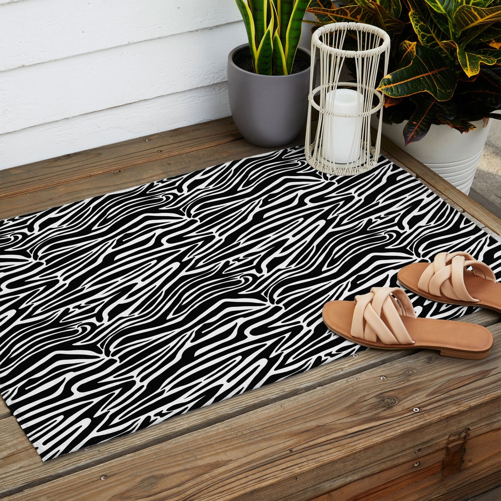 Jennifer Labre Wild Zebra Outdoor Rug