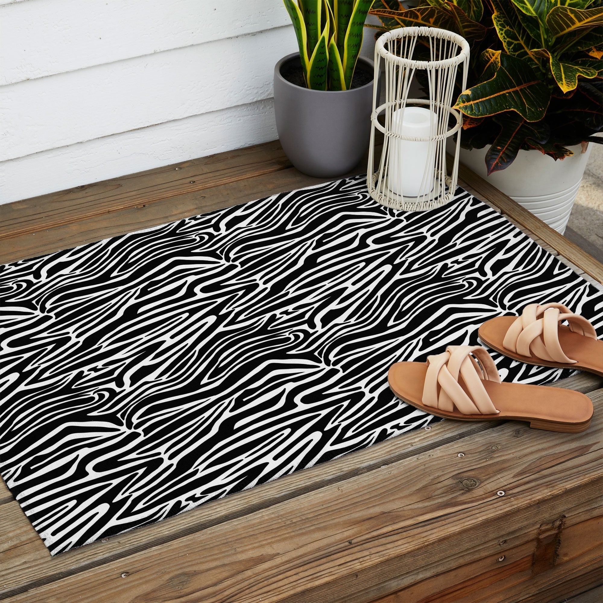 Jennifer Labre Wild Zebra Outdoor Rug