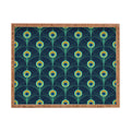 Design by Spark Peacock Deco Feathers Rectangular Tray