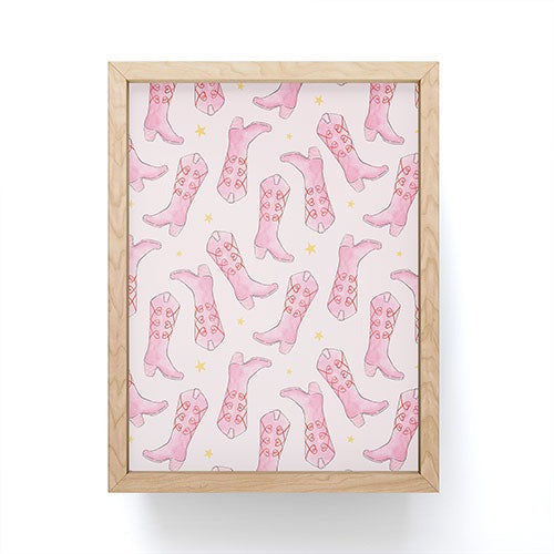 Love_Ryming Stars and Boots Framed Mini Art Print