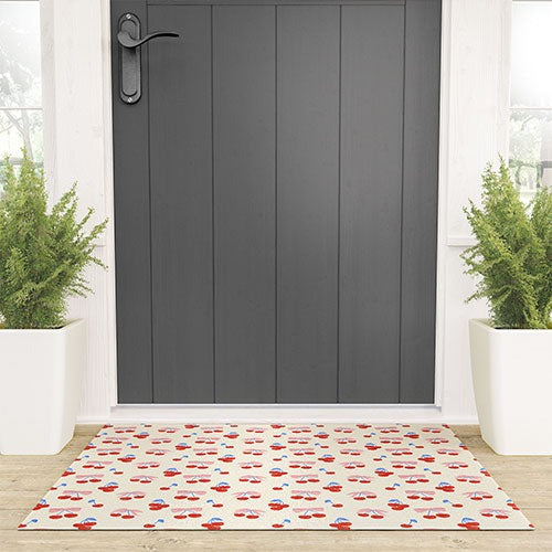 Design by Spark Cherries And Ribbons Welcome Mat