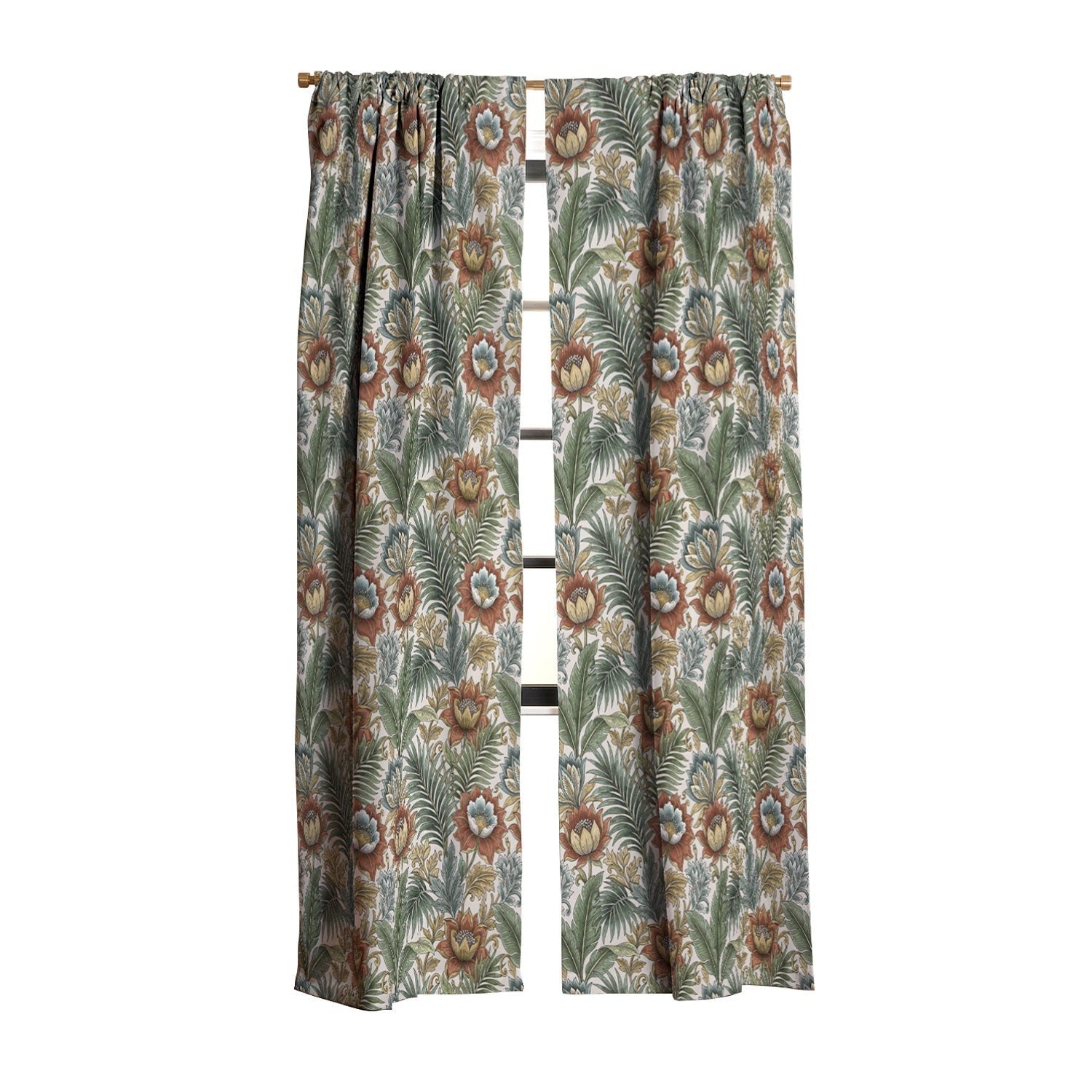 Marta Barragan Camarasa Retro Jungle Garden Blackout Window Curtain