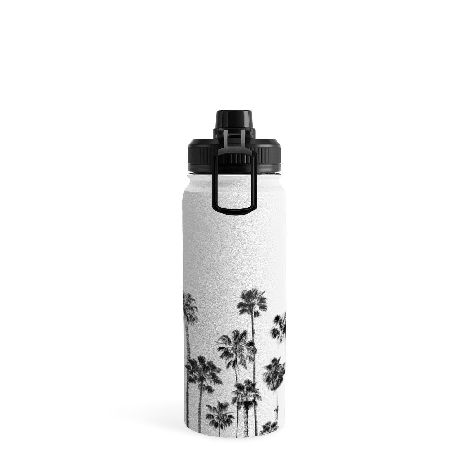 Gal Design Black And White Palms Water Bottle