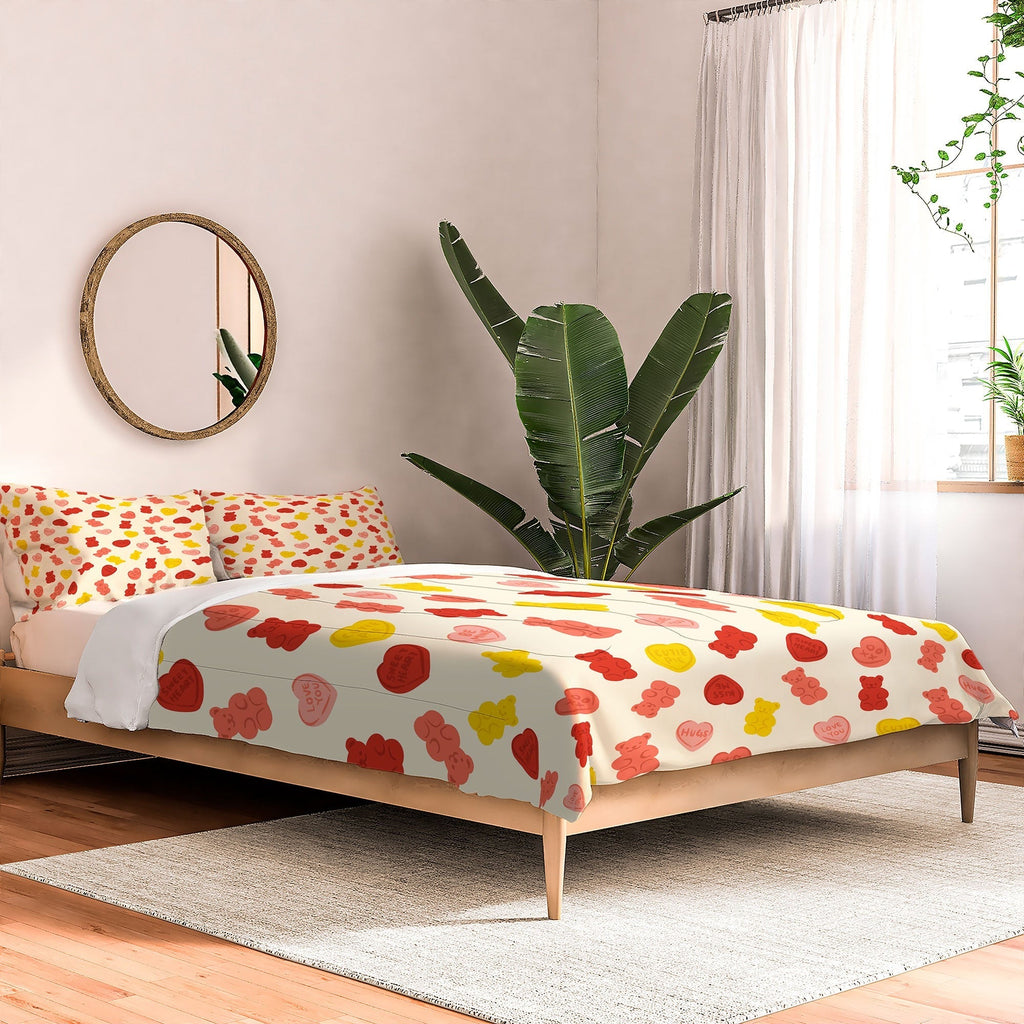 Design by Spark Gummy Bears and Candy Hearts Valentines Comforter