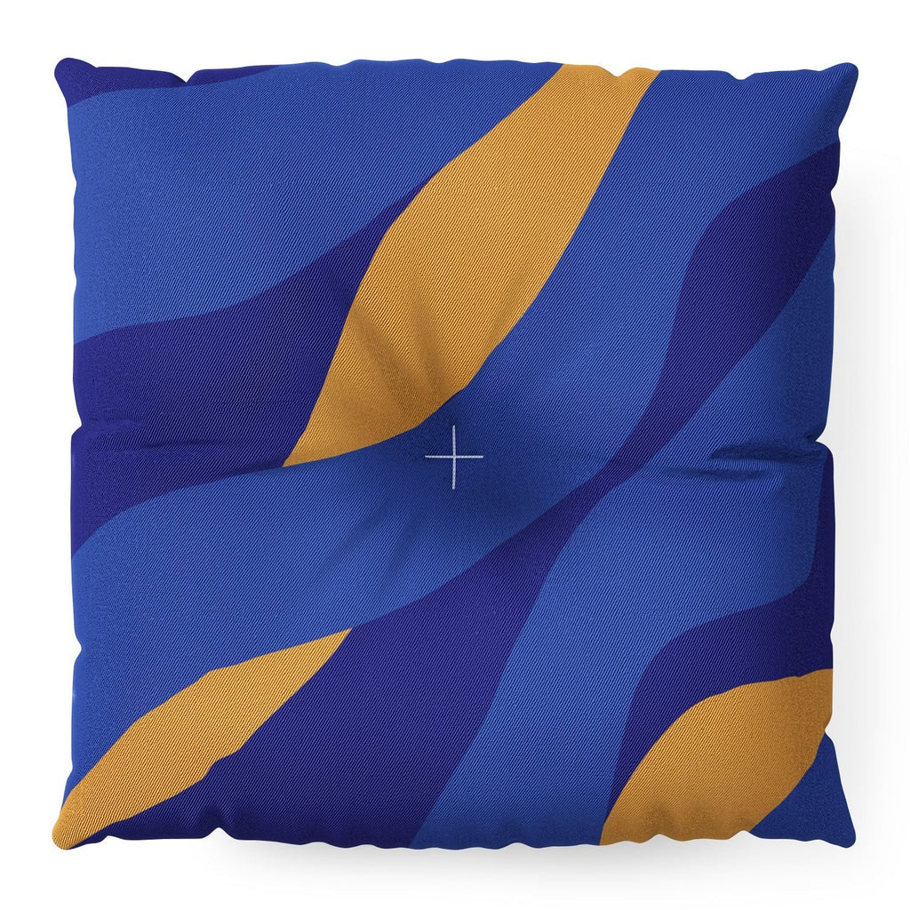 Camilla Foss Pebbles in Stream Floor Pillow Square