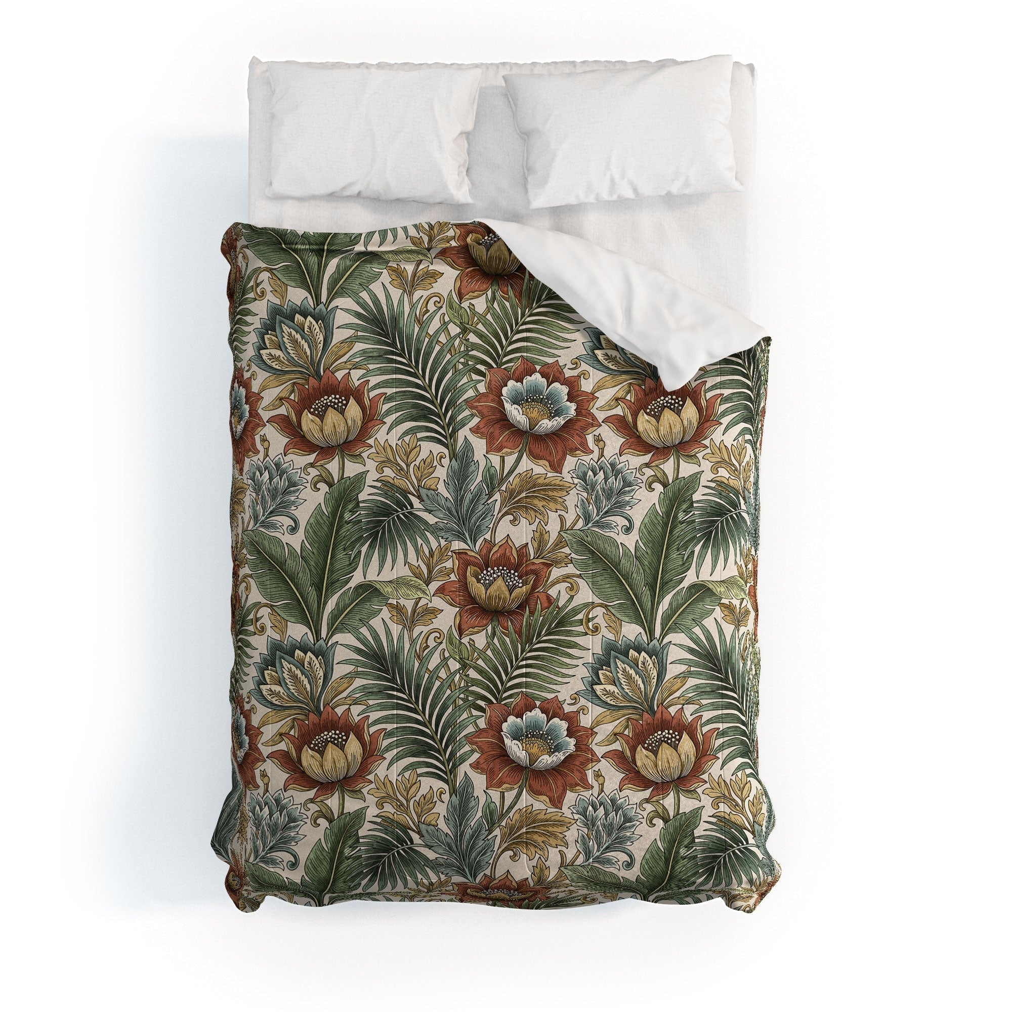 Marta Barragan Camarasa Retro Jungle Garden Comforter