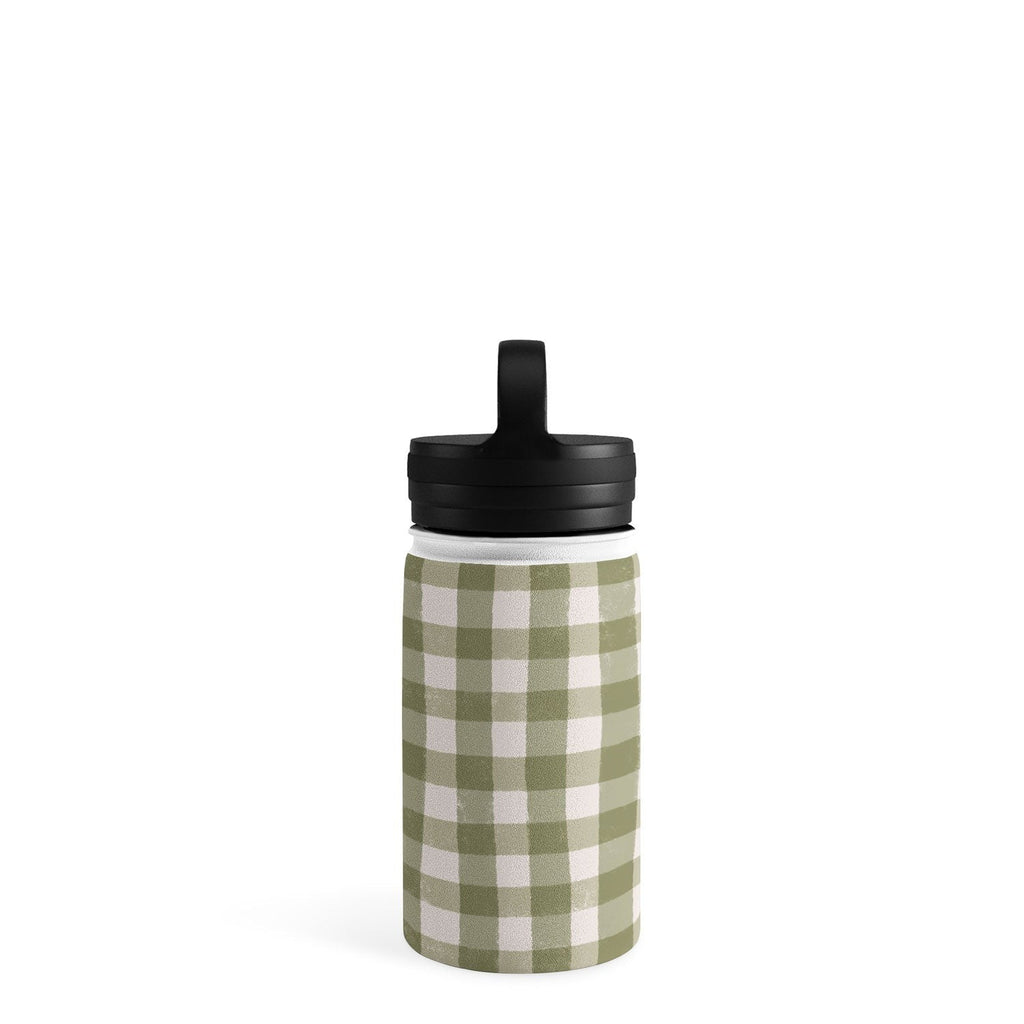 Menina Lisboa Rustic Green Plaid Water Bottle