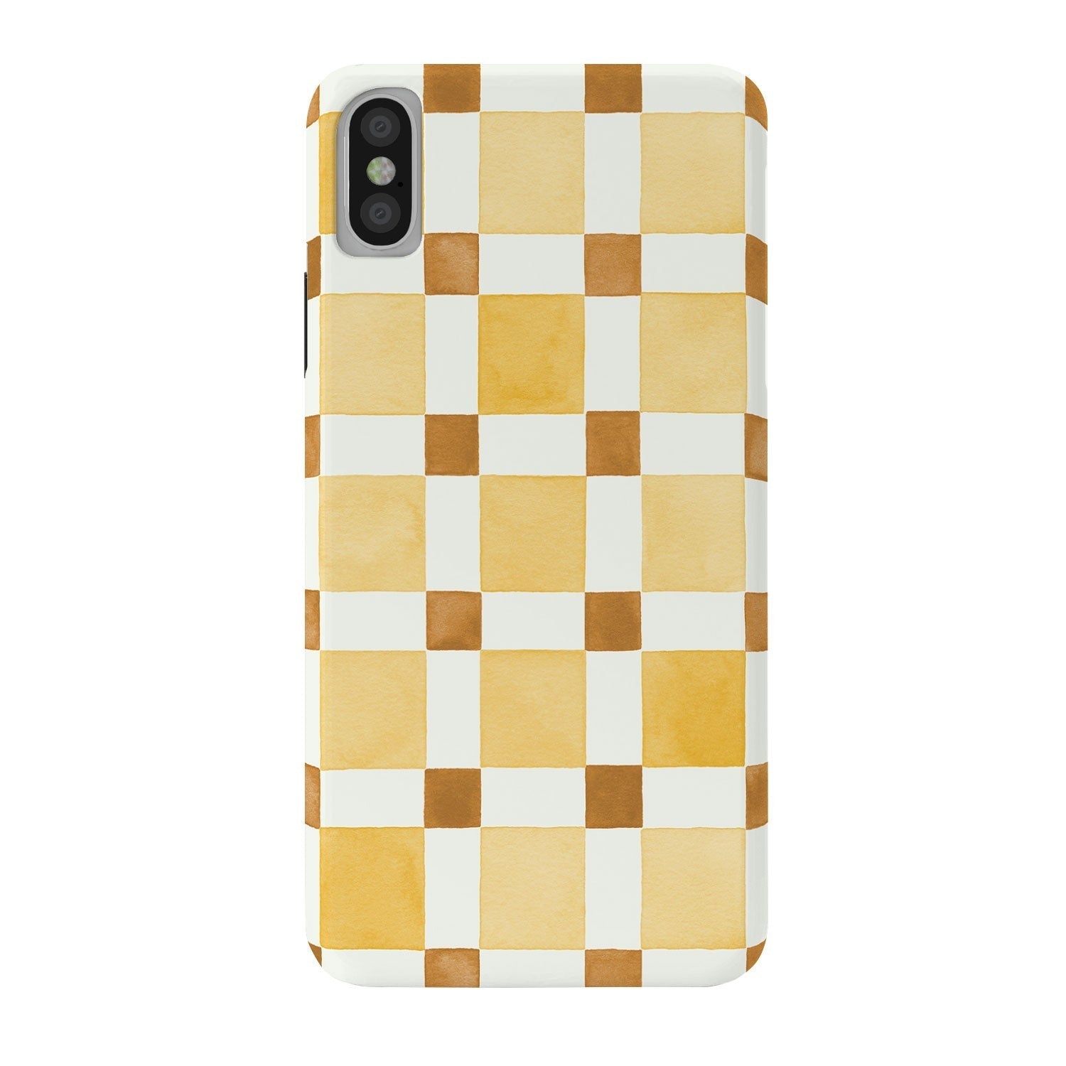 Ninola Design Everyday Artifact Checker Mosaic Tiles Geometry Yellow Phone Case