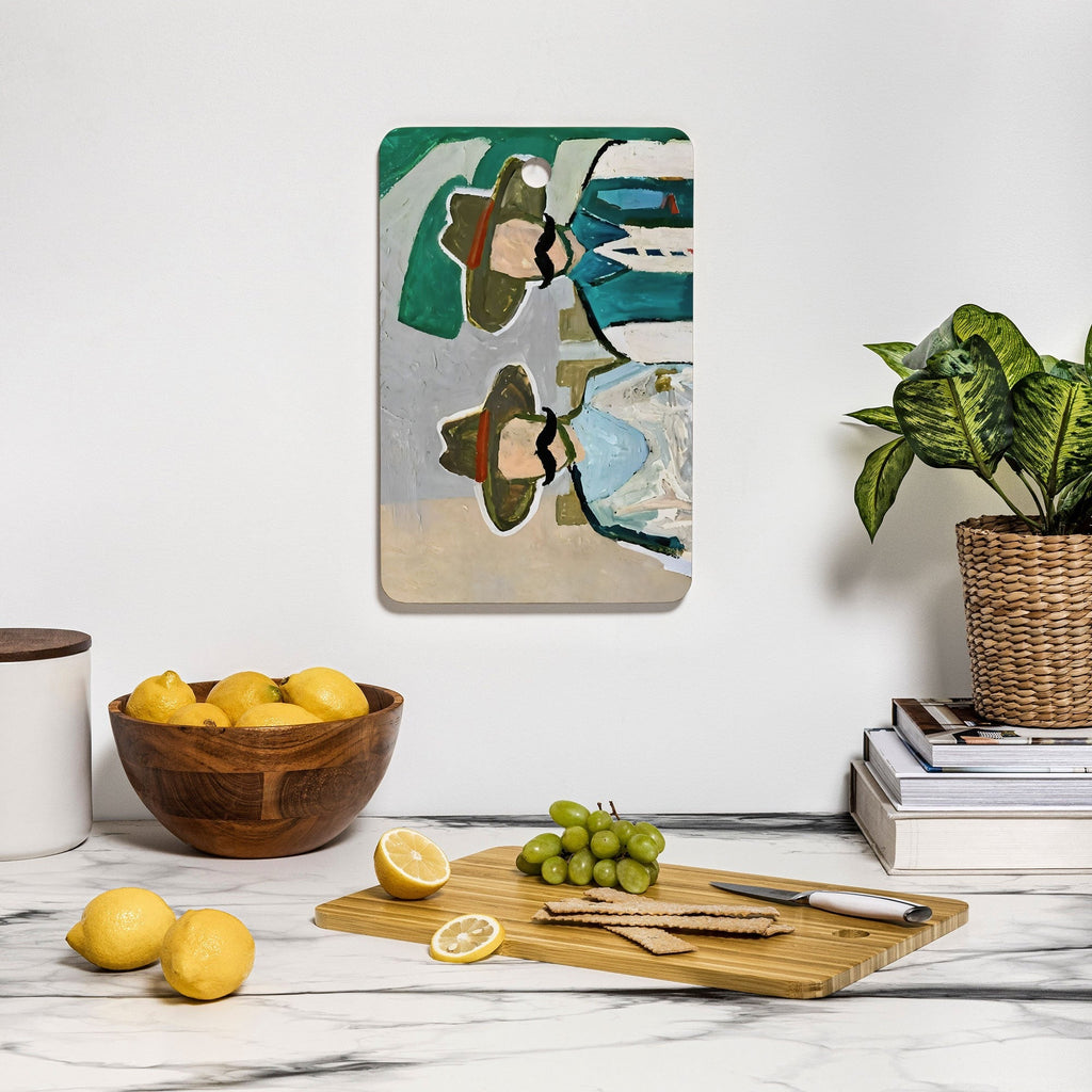 83 Oranges Side By Side Cowboy Edition Cutting Board Rectangle