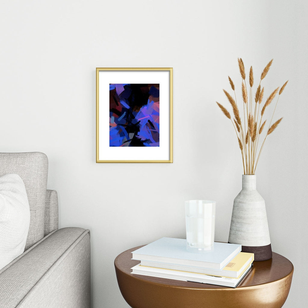 83 Oranges Midnight Sparks Metal Framed Art Print