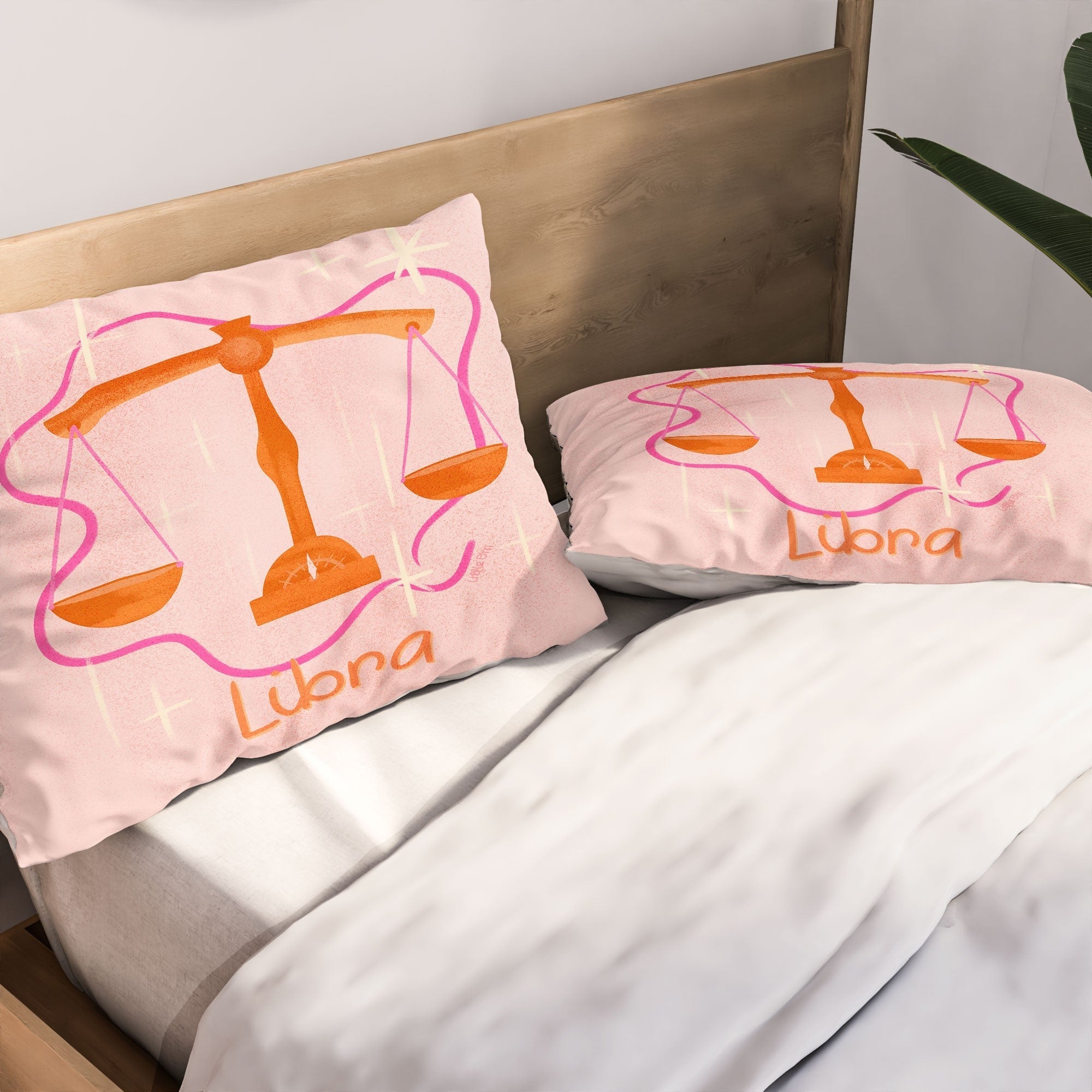Little Om Zodiac Signs Libra Pillow Shams