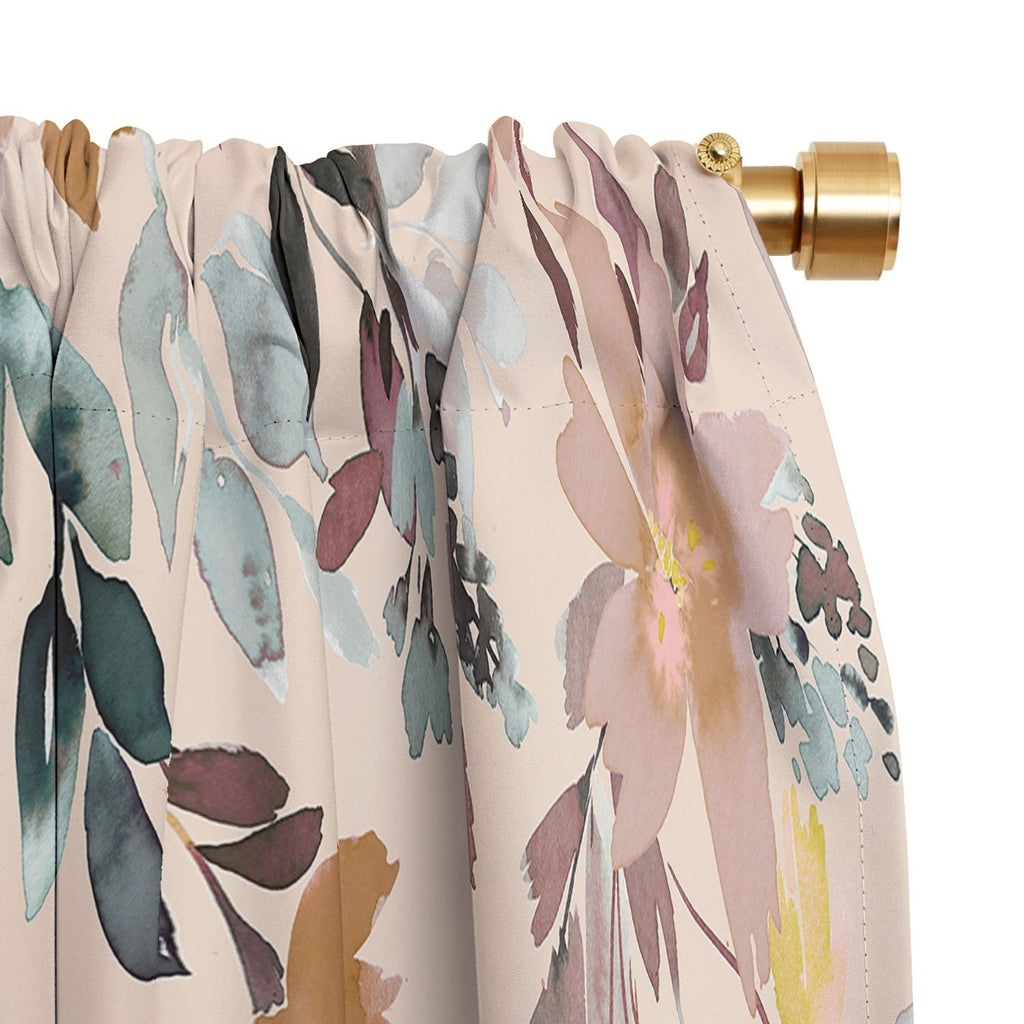 Ninola Design Botanic Retreat Floral Oleander Whimsical Soft Pink Blackout Non Repeat