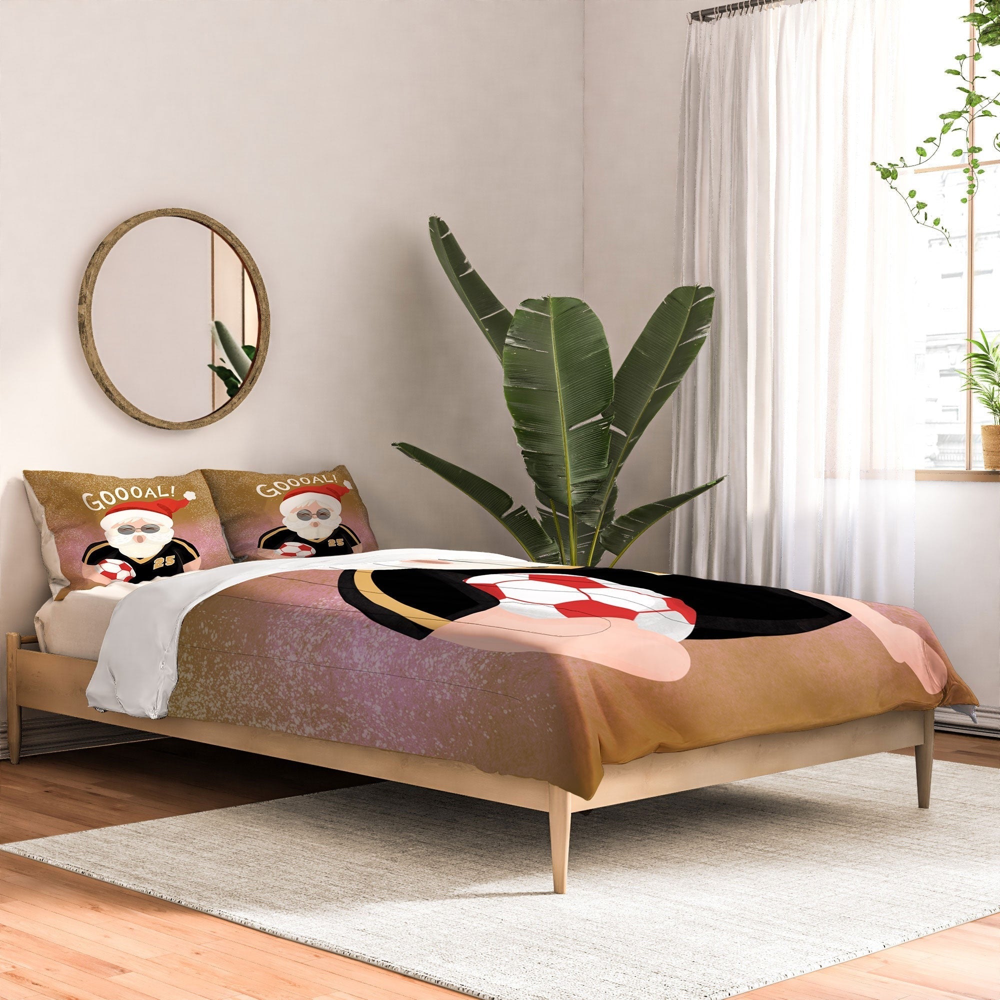 Design by Spark Sporty Soccer Santa Comforter