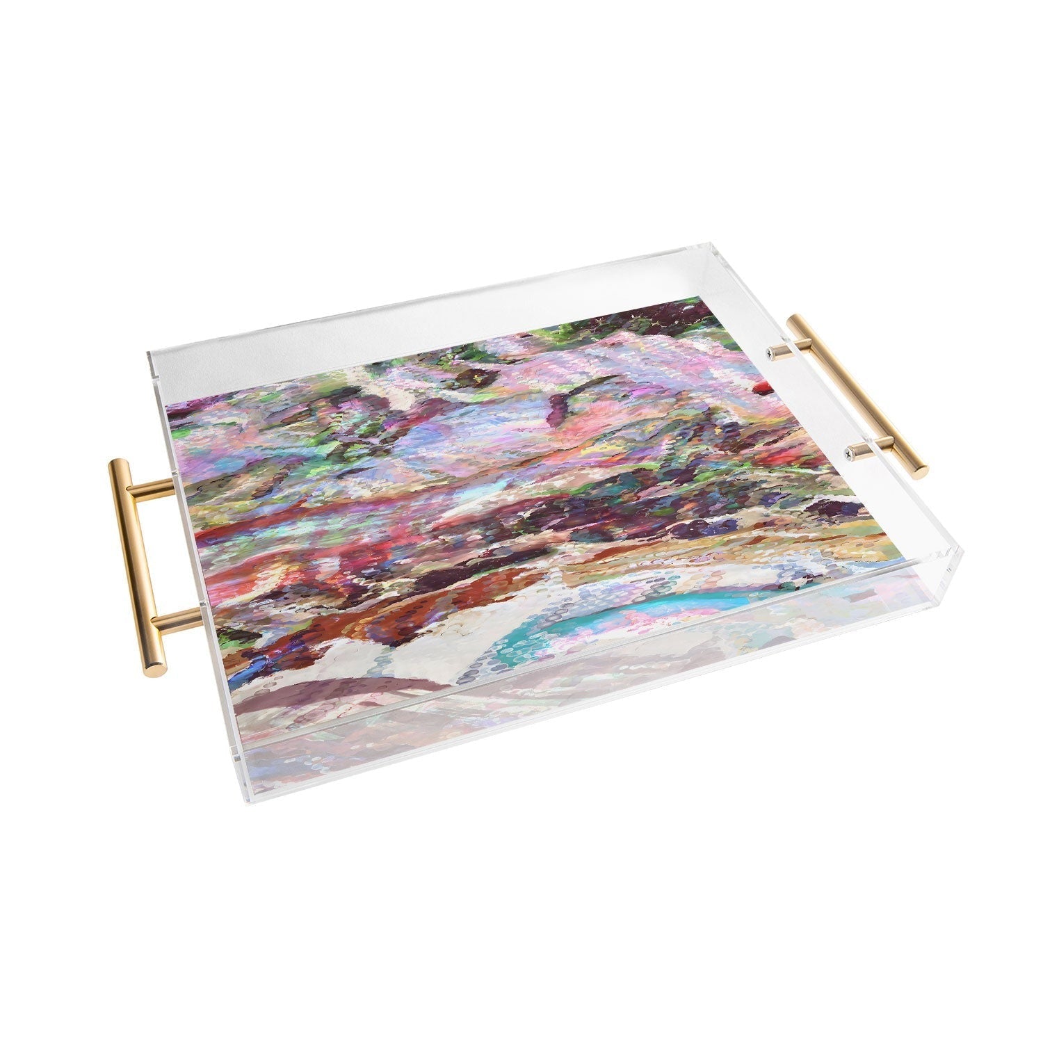 83 Oranges Sequin Haze Acrylic Tray