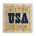 DENY Designs USA Stamp Wood Wall Mural