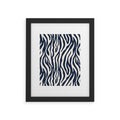 Avenie BR Navy Tiger Stripes Framed Art Print