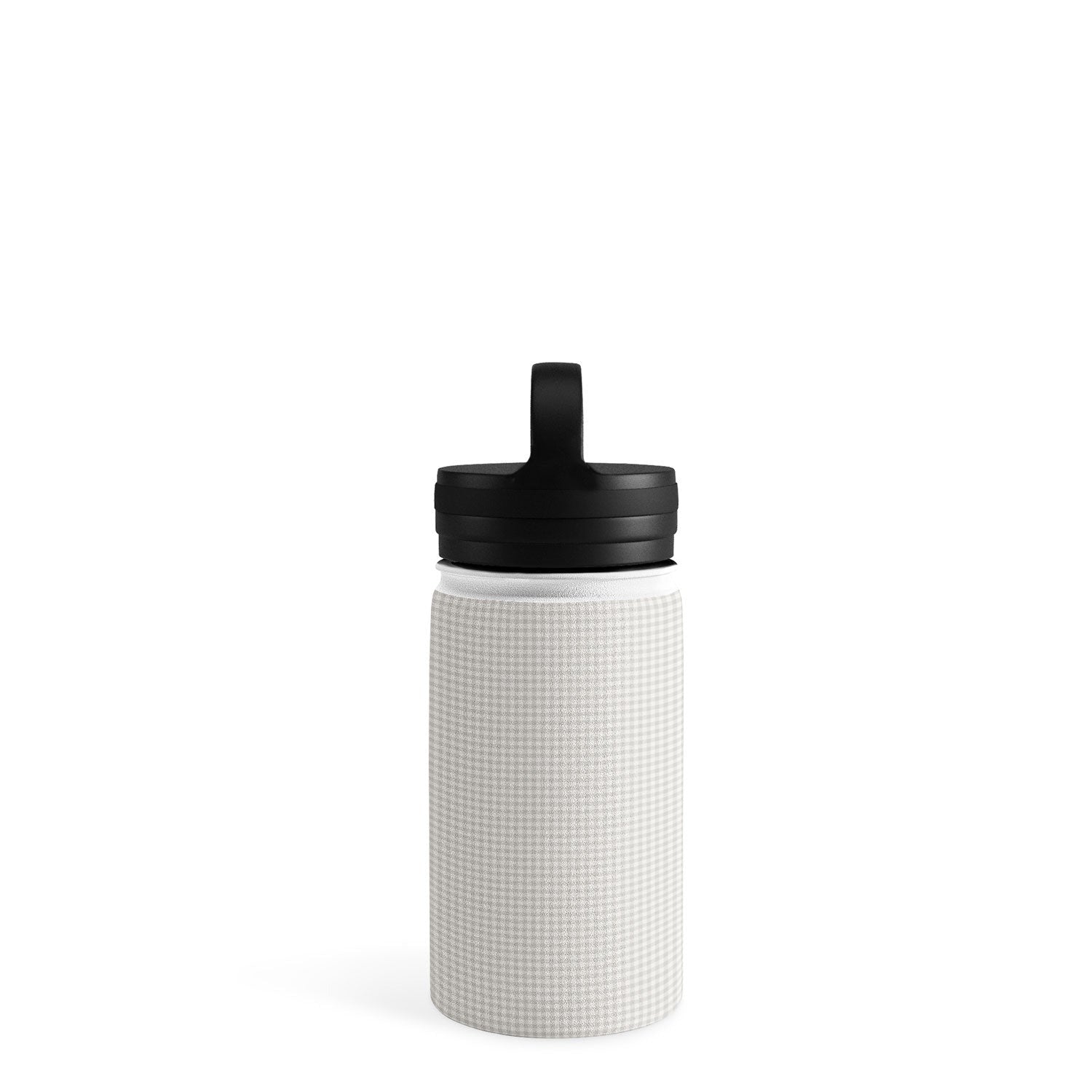 Colour Poems Gingham Plaid Pattern Cloud White Water Bottle