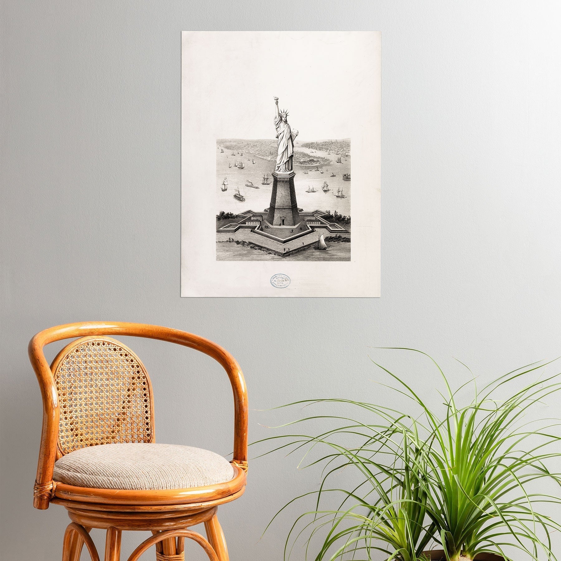 DENY Designs Vintage Lady Liberty Poster