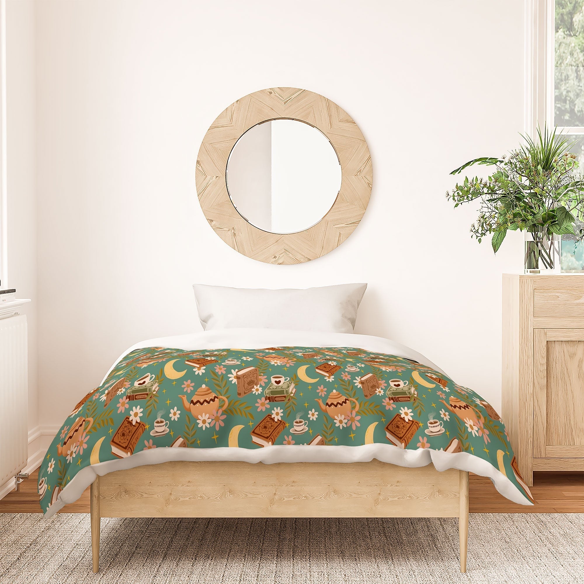 Avenie Moonlit Reading Nook I Duvet Cover