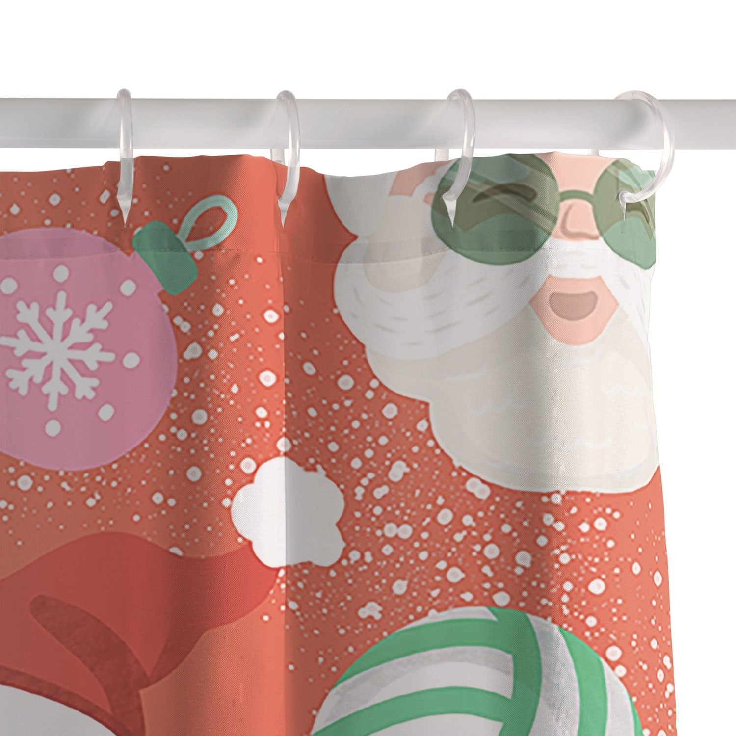 Design by Spark Sporty Volleyball Santa Shower Curtain