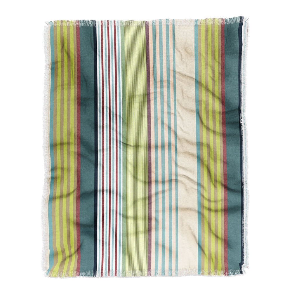 Marta Barragan Camarasa Colorful Stripe Delight Throw Blanket