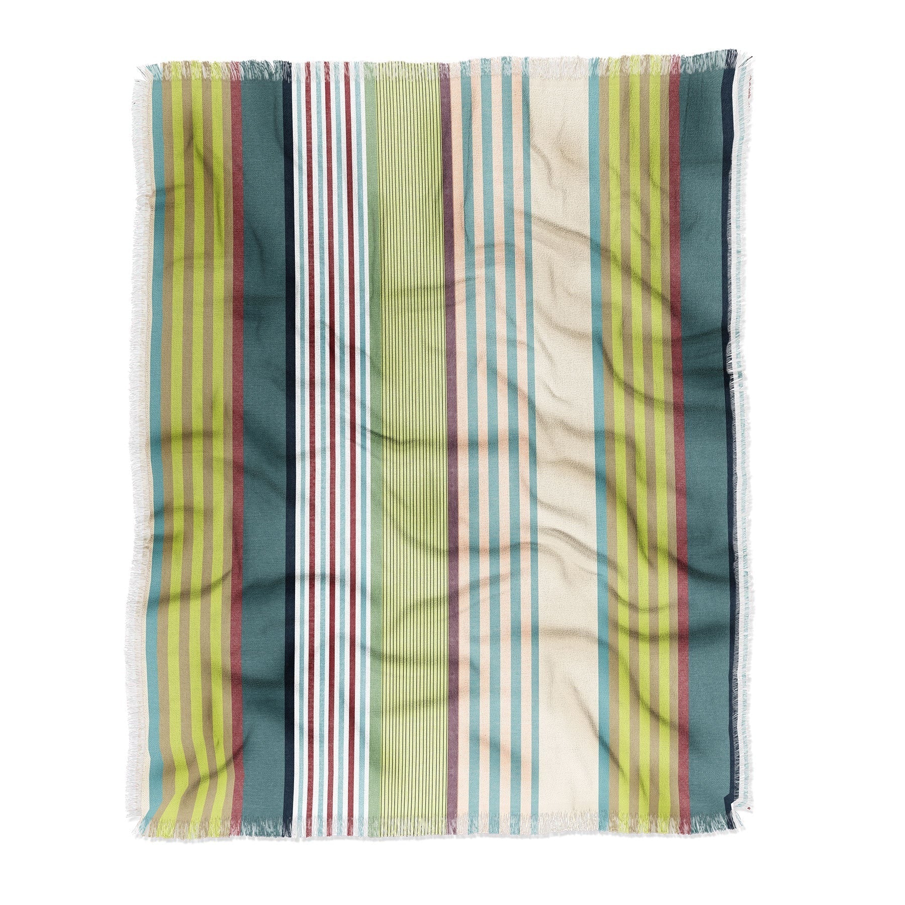 Marta Barragan Camarasa Colorful Stripe Delight Throw Blanket